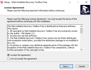 программа Mail Undelete Recovery Toolbox Free для восстановления данных из Windows Mail