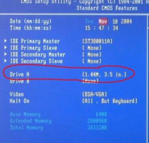 floppy disk fail 40 при включении компьютера