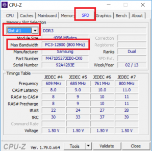 как определить частоту оперативной памяти в CPU-Z