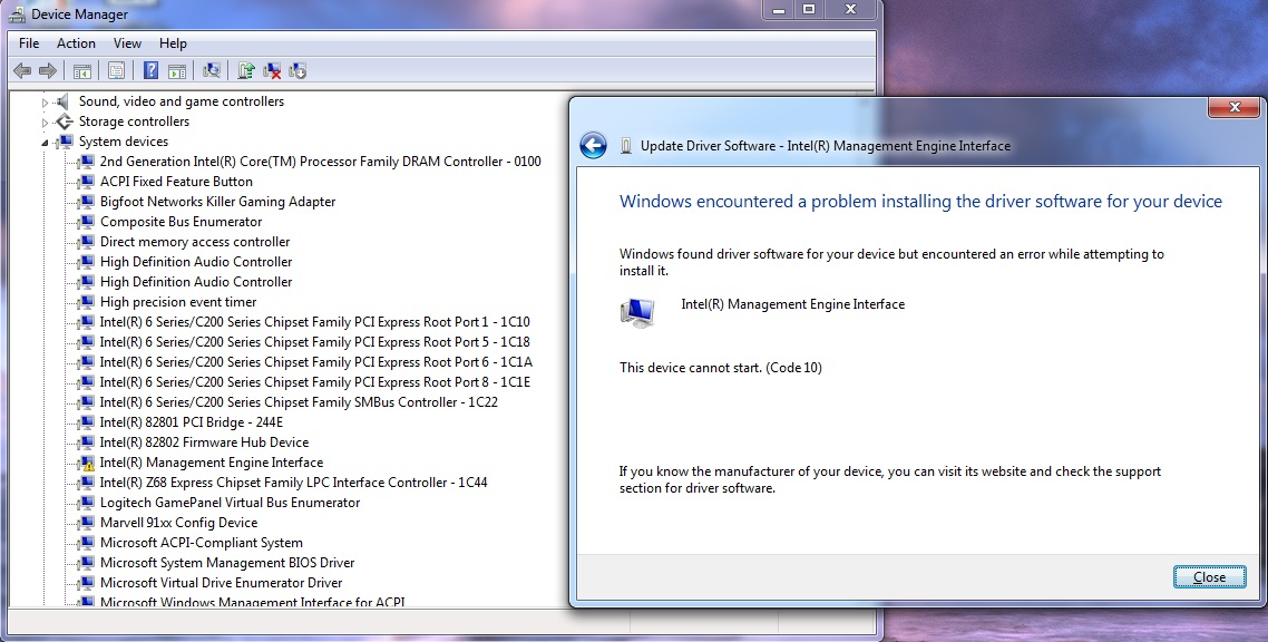 Исправлена ​​ошибка интерфейса Intel Engine Engine для Windows 10
