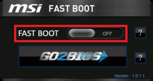 fast boot msi что это