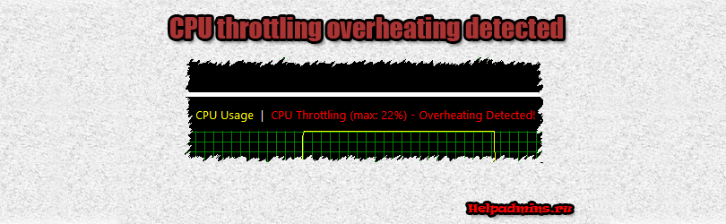 CPU throttling overheating detected