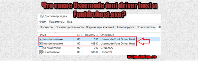 Usermode font driver host что это