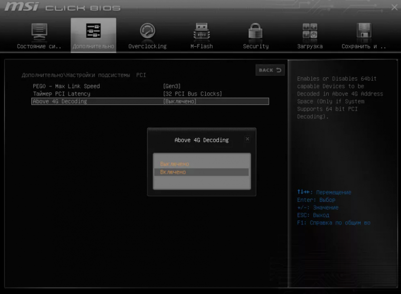 Above 4g decoding что это в биосе