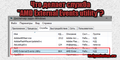AMD External Events Utility что это за служба?