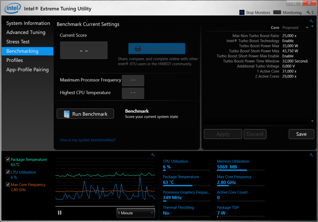 instaling Intel Extreme Tuning Utility 7.12.0.29
