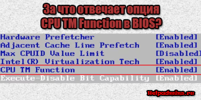 опция CPU TM Function за что отвечает