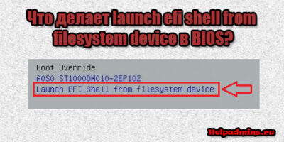 что такое launch efi shell from filesystem device