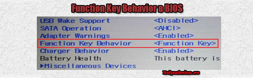 Function Key Behavior в биосе что это