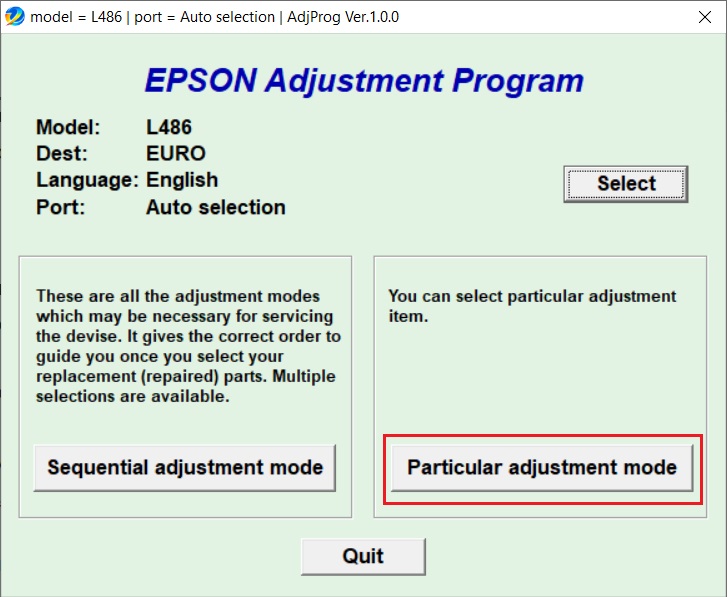 программа для сброса памперса на Epson L3050