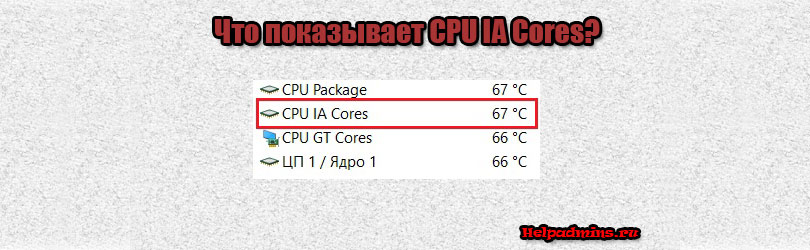 Что показывает CPU IA Cores?